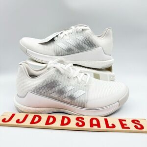 Adidas Crazyflight Volleyball Shoes Cloud White Silver IG3970 Women’s Size NWT